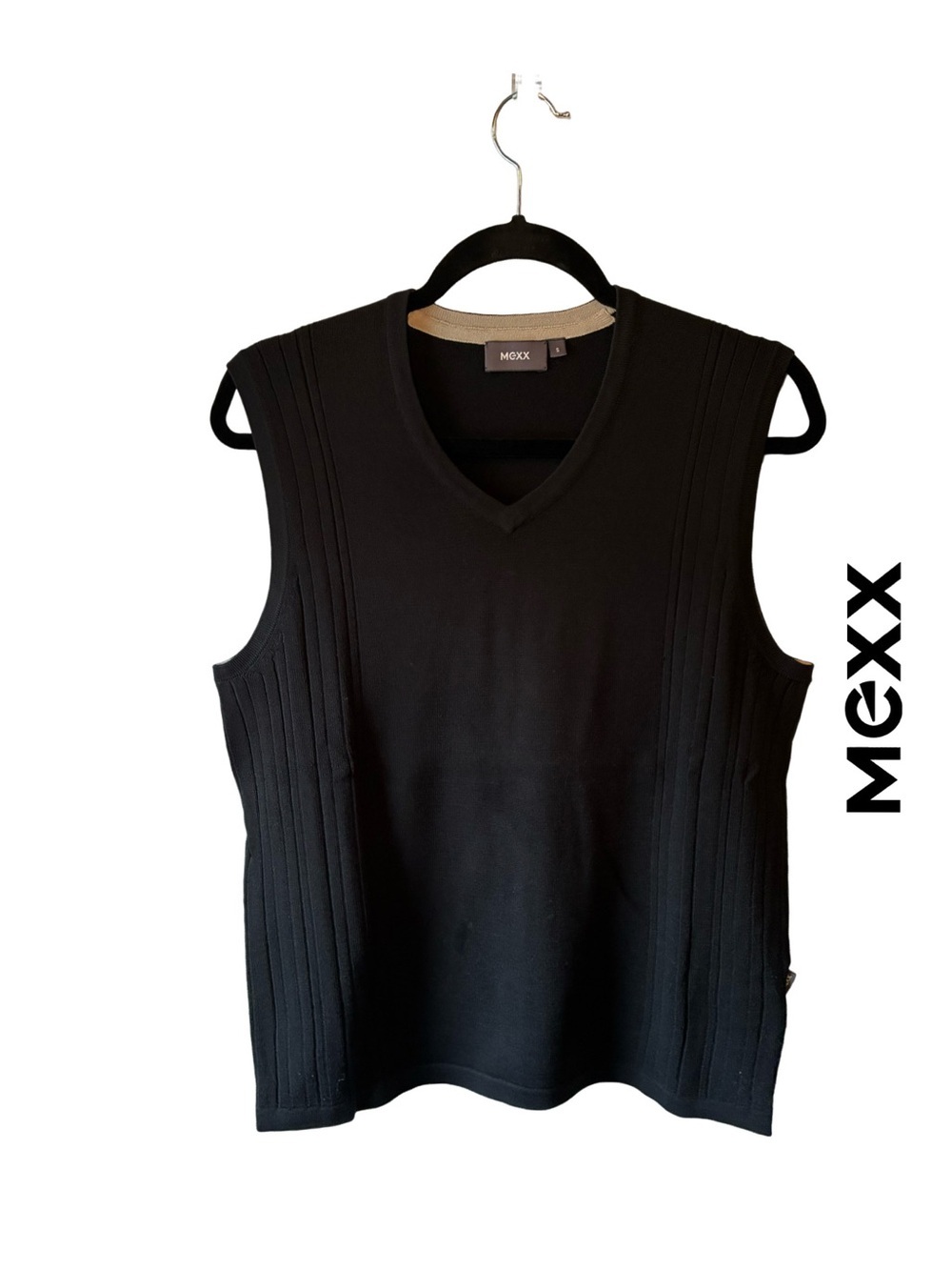 Mexx Black V-Neck Knit Sweater Vest